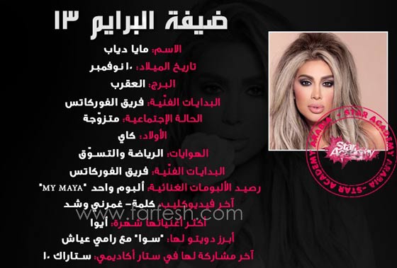 فيديو وصور تدريبات طلاب ستار اكاديمي 11 مع الضيفة مايا دياب صورة رقم 1