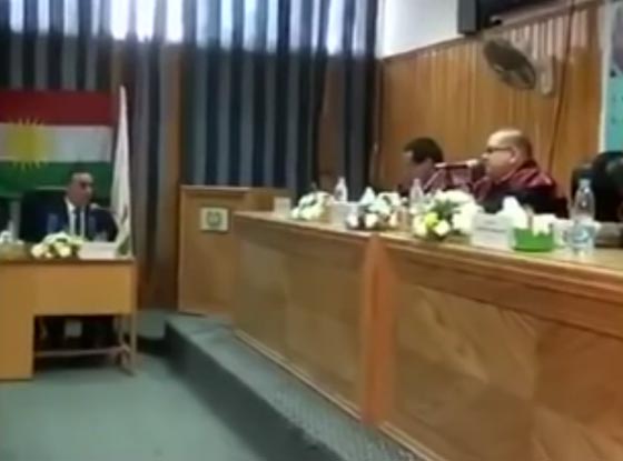 طلب استاذ مصري من طالب جامعي انزال علم كردستان يثير جدلا واسعا صورة رقم 2