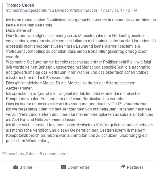 فتح تحقيق مع طبيب نمساوي اعلن انه لن يعالج اللاجئين صورة رقم 2