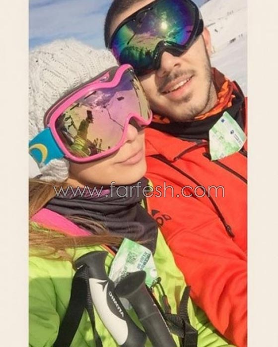 صور ابنة نوال الزغبي (تيا) تتزلج مع حبيبها على الثلوج في لبنان صورة رقم 1