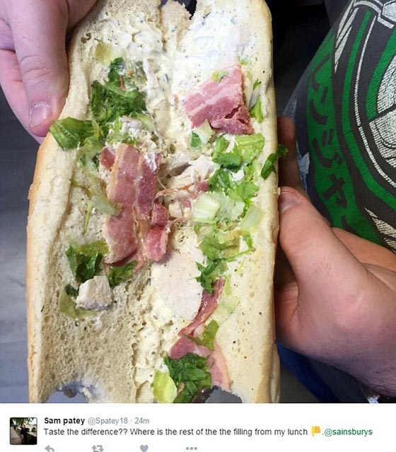 صور امرأة اكتشفت ان الساندوتش الذي اشترته يغرق بالمايونيز بدل اللحم صورة رقم 1