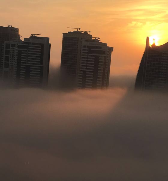 صور الضباب الكثيف يخفي ابراج دبي صورة رقم 1