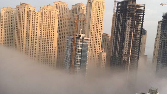 صور الضباب الكثيف يخفي ابراج دبي صورة رقم 4