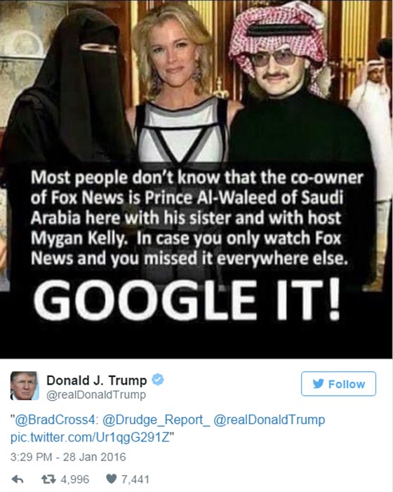 بسبب صورة مفبركة.. الوليد بن طلال لن ينقذ ترامب من الافلاس صورة رقم 1