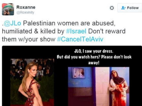 حملة على تويتر لمنع جينيفر لوبيز من الغناء للاسرائيليين صورة رقم 7