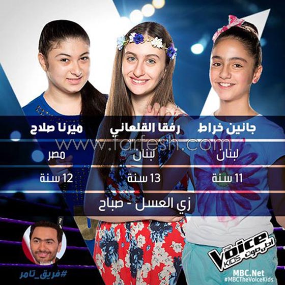 مواجهة ذا فويس كيدز:نجاح 7 مواهب  من بينها ميرنا حنا، زين عبيد وفرح الموجي صورة رقم 3