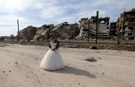 بالصور من حلب الشهباء، عرس سوري ينتصر على الحرب بالحب صورة رقم 3