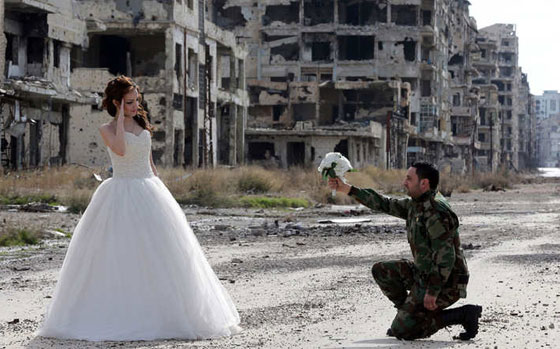 بالصور من حلب الشهباء، عرس سوري ينتصر على الحرب بالحب صورة رقم 6