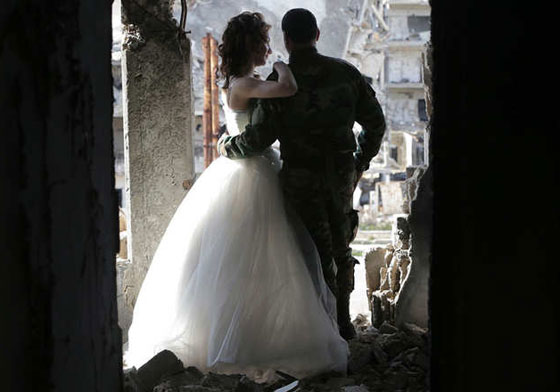 بالصور من حلب الشهباء، عرس سوري ينتصر على الحرب بالحب صورة رقم 8