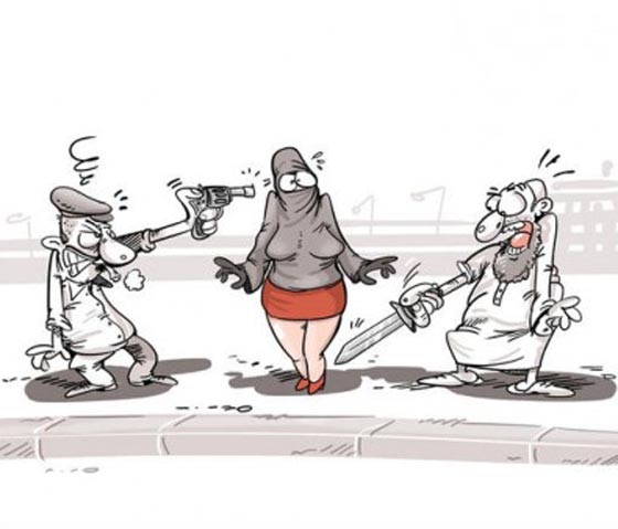 حال المرأة العربية في عيون رسامي الكاريكاتير.. شاهد صورة رقم 3 حال المرأة العربية في عيون رسامي الكاريكاتير.. شاهد صورة رقم 3