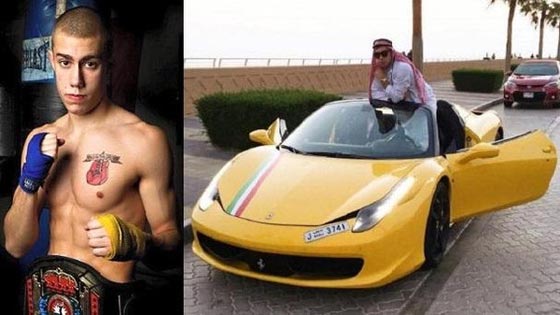  مصرع ملاكم كندي مع 3 اخرين في دبي بانشطار الفيراري لنصفين صورة رقم 1