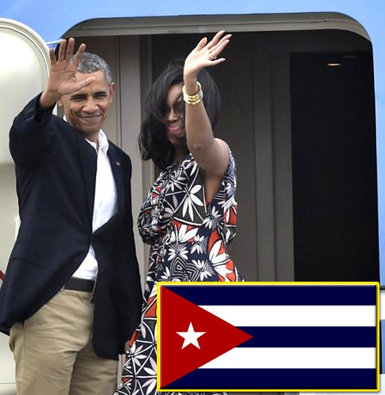 ميشال اوباما تغازل الشعب الكوبي بفستان يضم الوان علمه صورة رقم 2