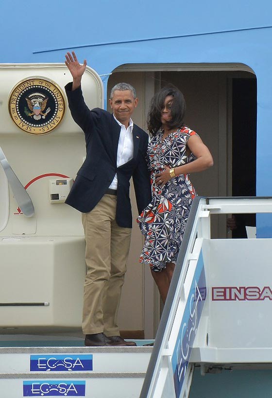 ميشال اوباما تغازل الشعب الكوبي بفستان يضم الوان علمه صورة رقم 1