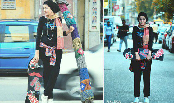  صور: فتاة مصرية تتحدى المجتمع وتنزل الشارع بلوح التزلج! صورة رقم 1
