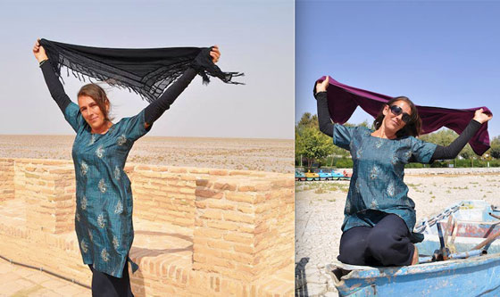 نساء اجنبيات يتضامن مع اخواتهن الايرانيات بخلعهن لاحجبتهن!! صورة رقم 1