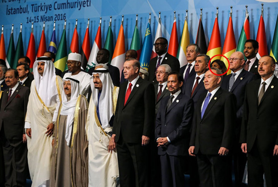 امرأة سافرة وسط قادة مجلس التعاون الاسلامي تثير التساؤل.. من تكون؟! صورة رقم 2