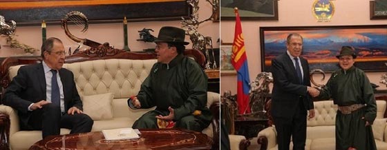 جينز وحذاء وزير خارجية روسيا يزعجان منغوليا!! صورة رقم 3
