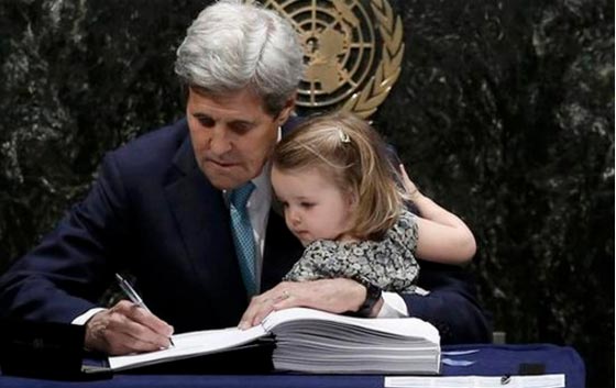 ما الرسالة التي اراد كيري ايصالها من وراء اصطحاب حفيدته الى قمة المناخ؟ صورة رقم 1