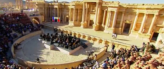  اوركسترا روسية تقيم حفلا موسيقيا على مسرح تدمر الاثرية  صورة رقم 3