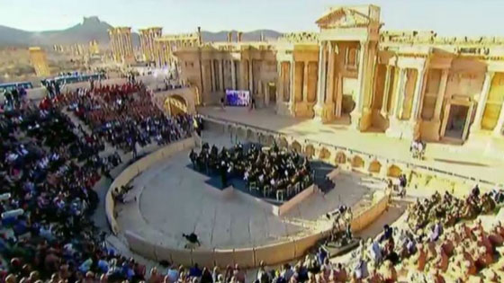  اوركسترا روسية تقيم حفلا موسيقيا على مسرح تدمر الاثرية  صورة رقم 5