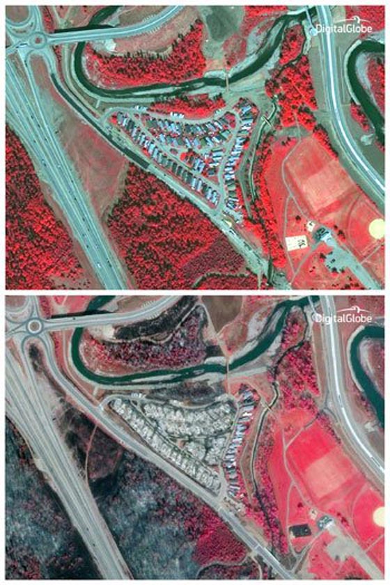 حريق كندا الوحش لا زال مستعرا.. شاهد صور القمر الصناعي قبل وبعد صورة رقم 5