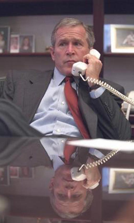 هذا ما كان يفعله الرئيس بوش خلال هجمات سبتمبر.. صور جديدة جدا صورة رقم 6