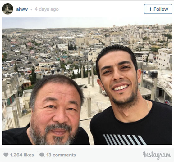  الفنان الصيني الشهير آي وي وي يخترق الحصار ويصل الى غزة صورة رقم 6