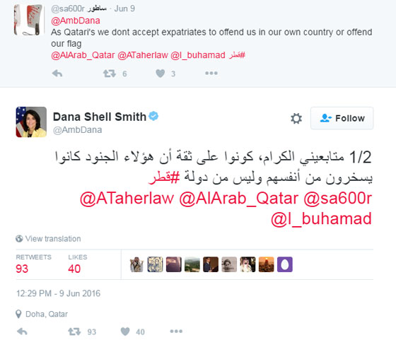 السفيرة الامريكية في الدوحة تعتذر عن انتشار فيلم مسيء للقطريين صورة رقم 3
