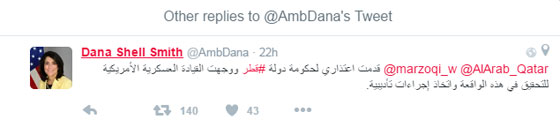 السفيرة الامريكية في الدوحة تعتذر عن انتشار فيلم مسيء للقطريين صورة رقم 2