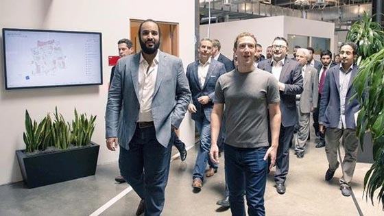 صور لعبة بينغ بونغ لافتة بين الامير محمد بن سلمان ومارك زوكربيرغ  صورة رقم 6