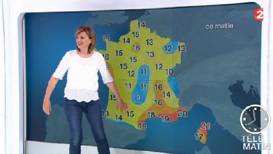 الكعب العالي يوقع مذيعة فرنسية في موقف محرج.. شاهد ما فعله زميلها صورة رقم 1