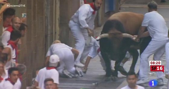 عجوز يتعرض لنطحة ثور عندما هب لانقاذ امرأة.. فيديو صورة رقم 5 عجوز يتعرض لنطحة ثور عندما هب لانقاذ امرأة.. فيديو صورة رقم 5