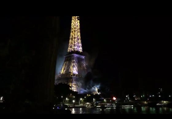 حريق في محيط برج ايفل بباريس تزامنا مع حادث الدهس في نيس صورة رقم 2