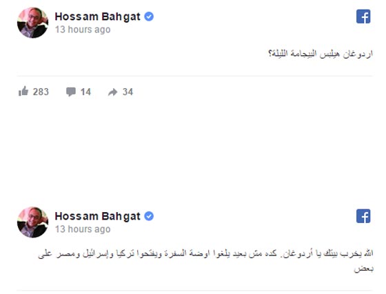 اعلاميون مصريون يشمتون في اردوغان على طريقة عتاب الجارات! صورة رقم 8