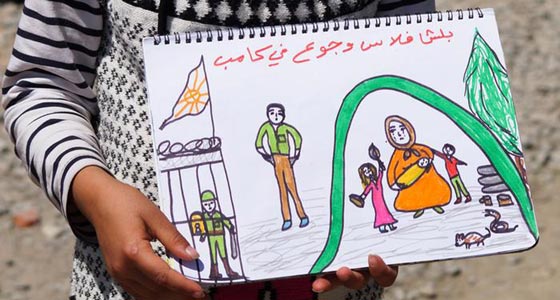 صور طفلة سورية جسدت معاناة بلادها بالرسم صورة رقم 7 صور طفلة سورية جسدت معاناة بلادها بالرسم صورة رقم 7