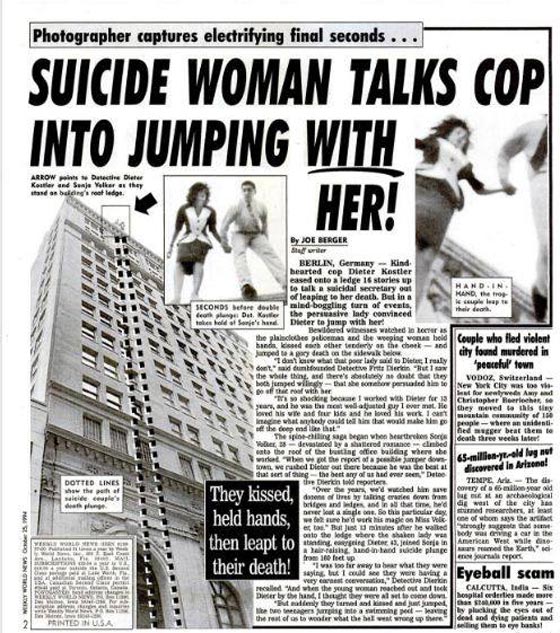 اغرب الانتحارات.. رجل وامراة وضابط منقذ ايضا!! صورة رقم 1