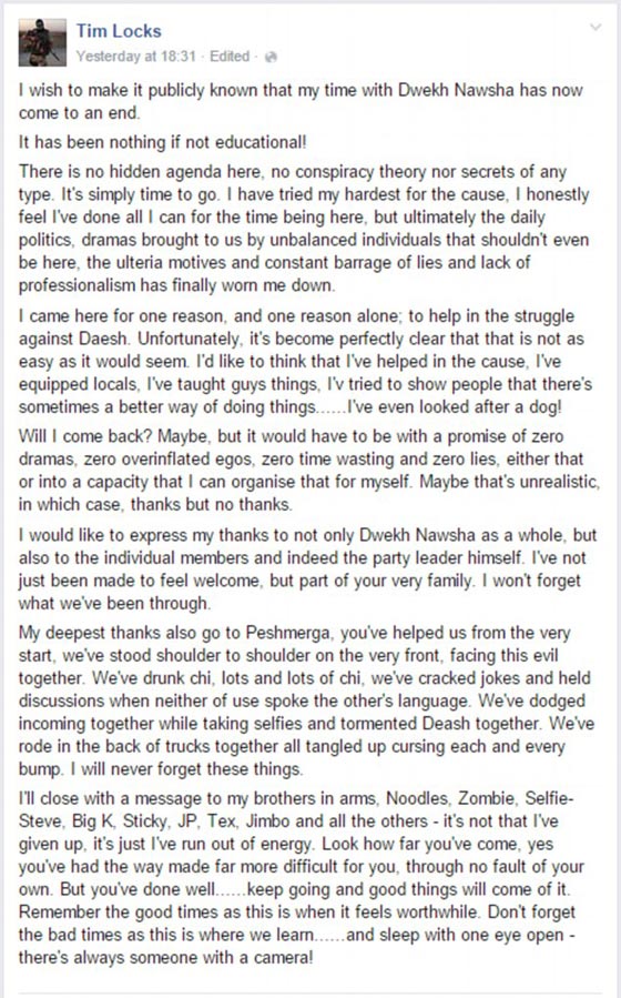 لماذا تنازل بريطاني عن كل ممتلكاته لمحاربة الدواعش؟ صورة رقم 1