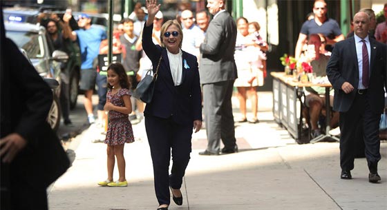 فيديو كلينتون تترنح وتكاد تسقط  يثير مزيدا من الشكوك حولها صورة رقم 8