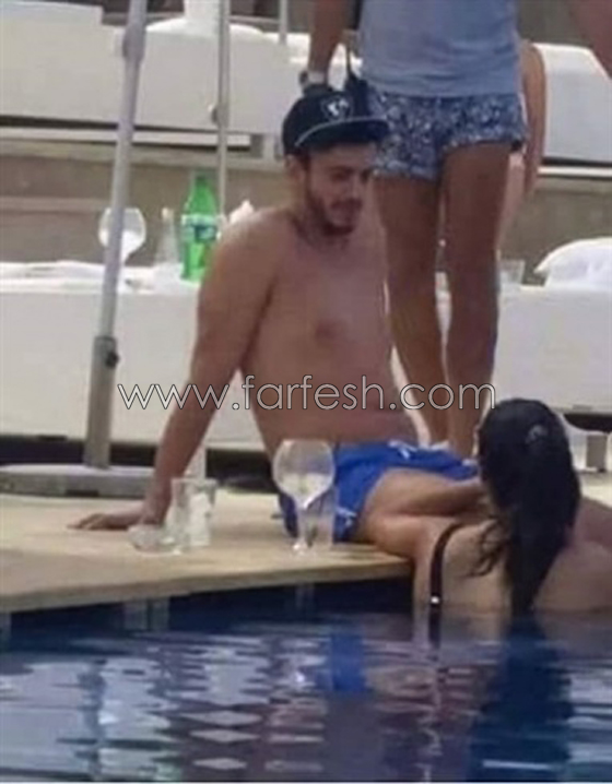  صورة سعد المجرد في مشهد حميم مع فتاة في حمام السباحة صورة رقم 1