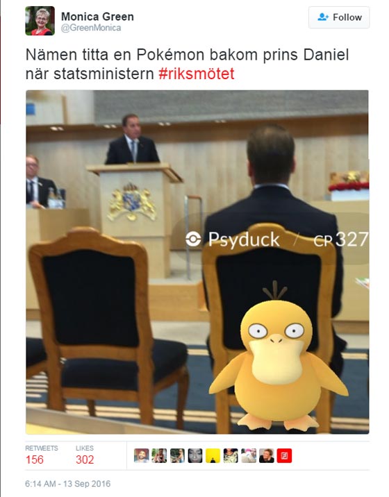 موجة غضب على نائبة سويدية لعبت بوكيمون في جلسة البرلمان صورة رقم 1
