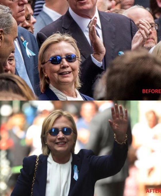 هل خدعت هيلاري كلينتون الامريكيين واستعانت بـ (شبيهة) لها لاخفاء مرضها؟ صورة رقم 4
