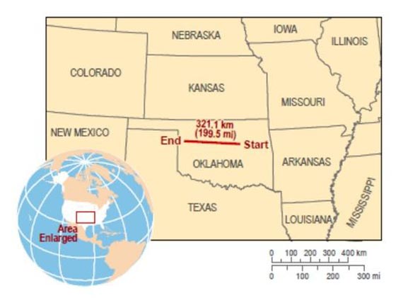  اطول صاعقة برق في العالم 200 ميل تضرب الولايات المتحدة صورة رقم 1