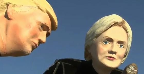 ترامب وكلينتون يحلقان في الجو فوق شاطئ بكاليفورنيا صورة رقم 1 ترامب وكلينتون يحلقان في الجو فوق شاطئ بكاليفورنيا صورة رقم 1