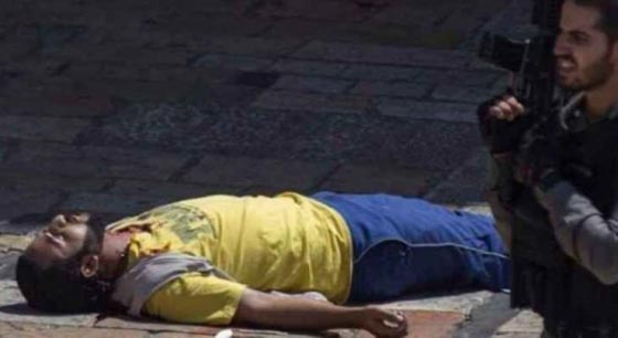 فيديو يوثق لحظة قيام عناصر الشرطة الاسرائيلية باعدام شاب اردني صورة رقم 1