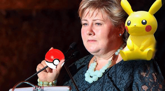 رئيسة وزراء النرويج تطارد بوكيمون اثناء جلسة البرلمان صورة رقم 1