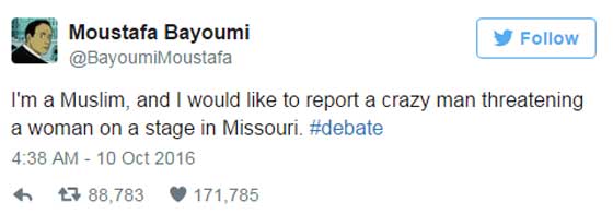 مسلم امريكي يرد بتغريدة على حديث ترامب ويصبح نجما! صورة رقم 1 مسلم امريكي يرد بتغريدة على حديث ترامب ويصبح نجما! صورة رقم 1