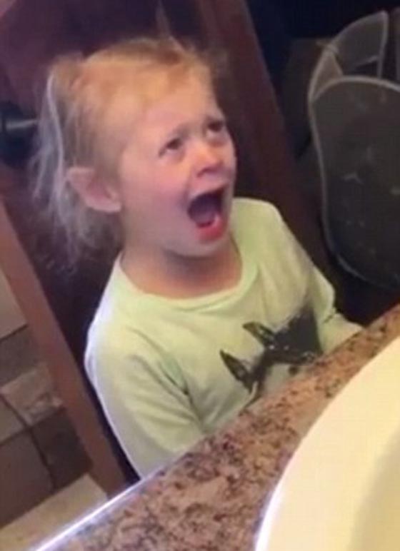 فيديو مضحك: طفلة تبكي وتصاب بنوبة غضب بسبب شعرها  المنكوش  صورة رقم 7