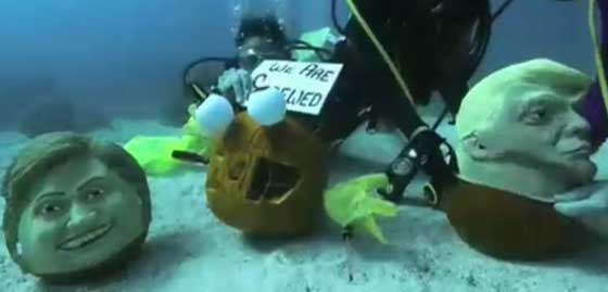 الناخب الامريكي المتردد يستطيع ان يختار قرعة تحت الماء! صورة رقم 1