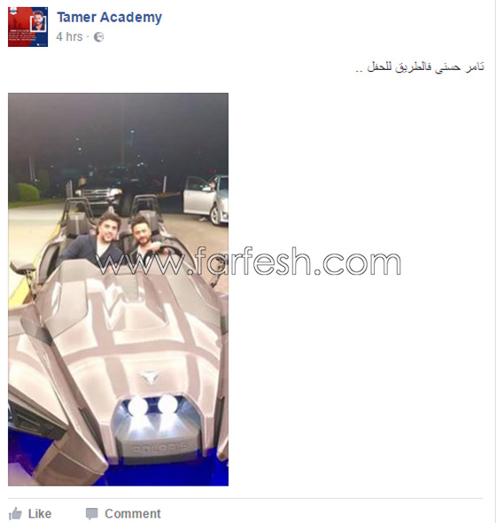  صور وفيديو تامر حسني يحيي حفلا في أمريكا ويقود سيارة غريبة   صورة رقم 1