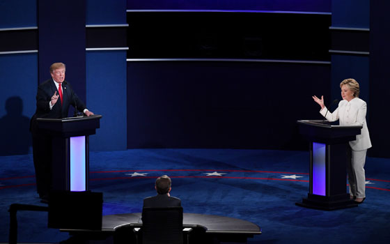 مناظرة نارية: ترامب ضد الاسلام وكلينتون مع زواج المثليين والاجهاض صورة رقم 1